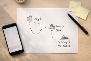 Simple route plan visual for a dumaguete itinerary 3 days