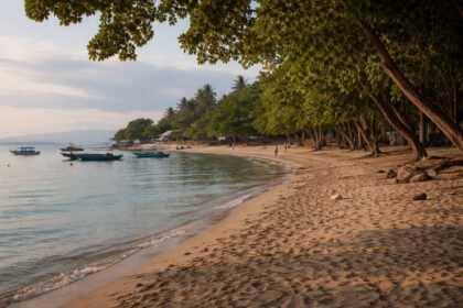 Panagsama Beach in Moalboal during a quiet early morning rest day, free things to do in Moalboal