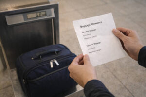 Flights And Hotels In The Philippines weighing carry-on and checking baggage allowance before a domestic flight