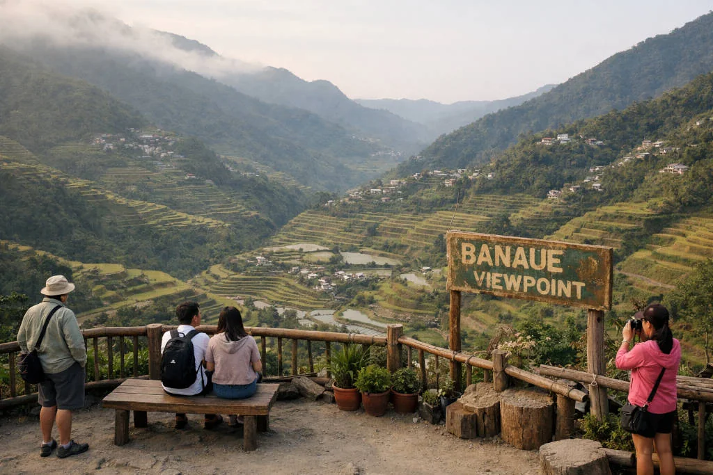 Low-key Banaue rice terraces view for a rest day with free things to do in banaue