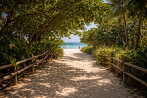 Safe walking route for free beach time in Bantayan Island