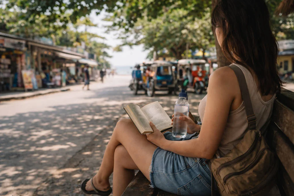 Shaded rest spot for free things to do in la union on a recovery day