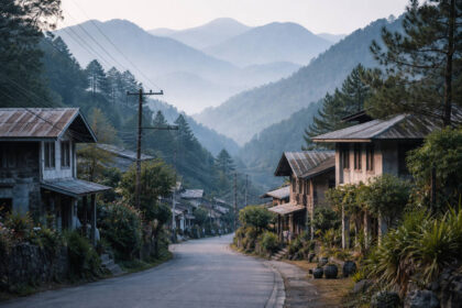 Quiet Morning In Sagada Town Proper With Mountain View, Free Things To Do In Sagada