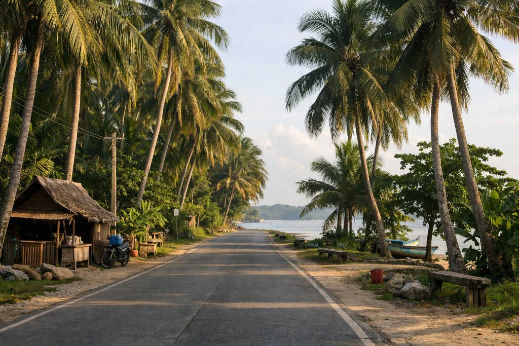Siargao itinerary 3 days - General Luna Siargao coastal road morning