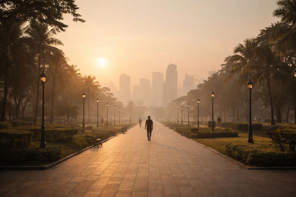 Low-stress New Year’s Day morning walk in Manila, happy new year philippines