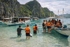 Island Hopping Day In El Nido With Outrigger Boats for How Many Days In El Nido