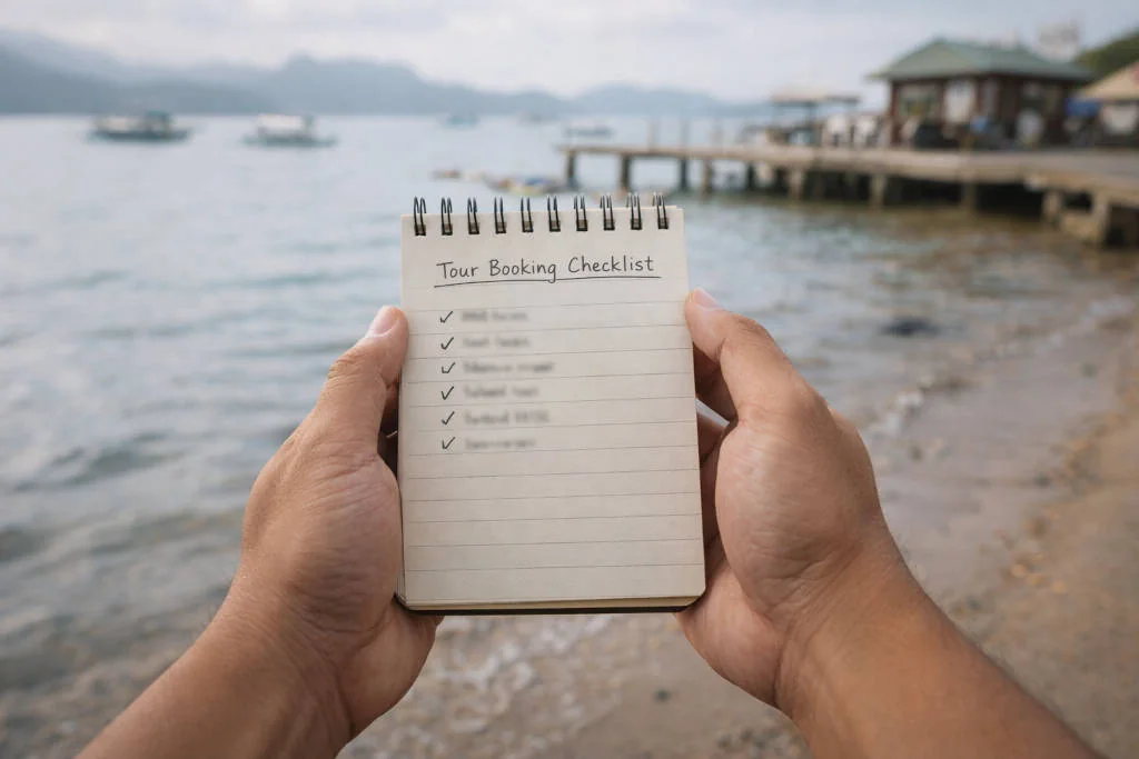 how to book tours in the Philippines with a simple tour booking checklist in hand