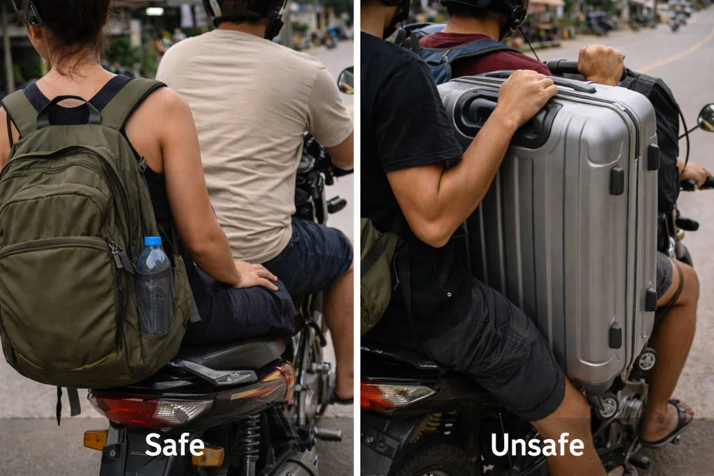 Safe Luggage Setup For Siargao Motorbike Or Tricycle Ride for How To Get Around Siargao