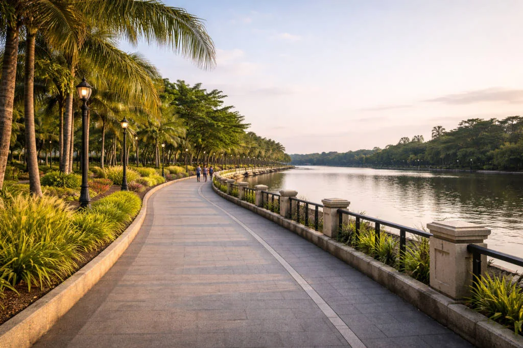 Iloilo River Esplanade walkway scene for iloilo city itinerary 4 days at an easy pace