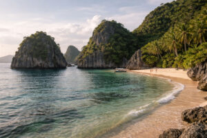 Caramoan island hopping coves in Camarines Sur, island hopping Philippines routes