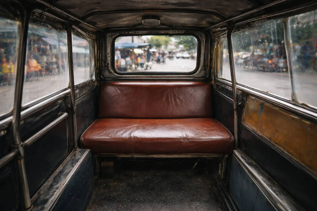 jeepney and tricycle guide showing what a tricycle sidecar looks like for short rides