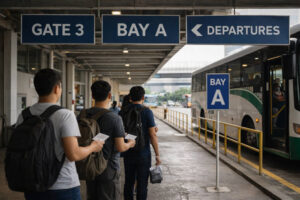finding the correct queue and gate for manila to la union buses