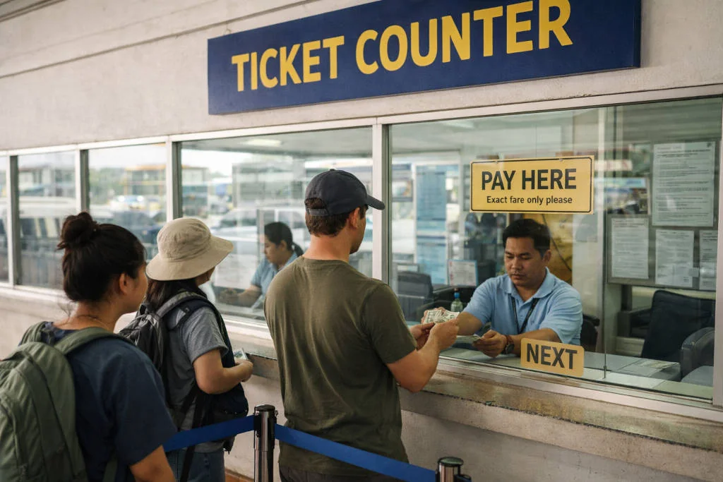 Philippine transport decision guide buying tickets at an official terminal counter