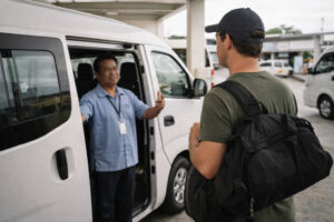 Philippine transport decision guide checking luggage space for a van UV Express ride