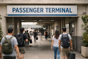 Philippines ferry tickets passenger terminal entrance signage to avoid wrong terminal mistakes