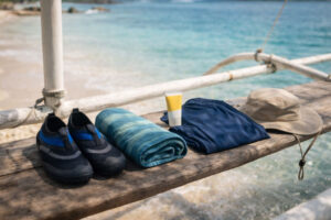 Reef-safe sunscreen and rash guard essentials in a Philippines packing list guide