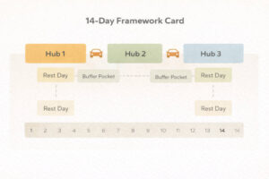 14-day Philippines travel planning guide multi-hub framework template with rest days