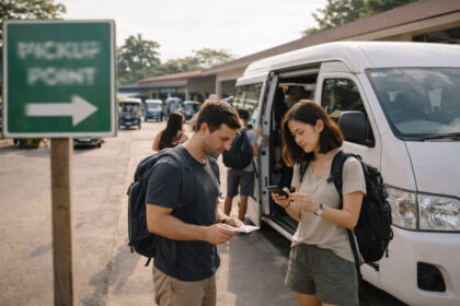 Terminal pickup planning scene for a philippines van transfer guide