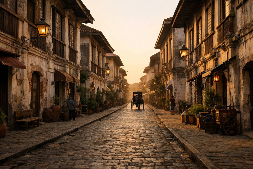 Photography Spots in Vigan: Easy Views and Golden Hour Tips Calle Crisologo Vigan golden hour heritage street for photography spots in vigan