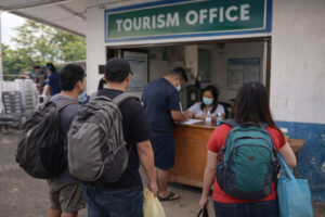 Matnog Tourism Office registration area for pink beach sorsogon