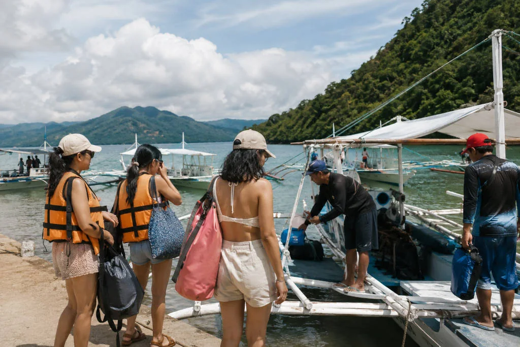 Honda Bay island hopping boat preparation for a Puerto Princesa weekend trip