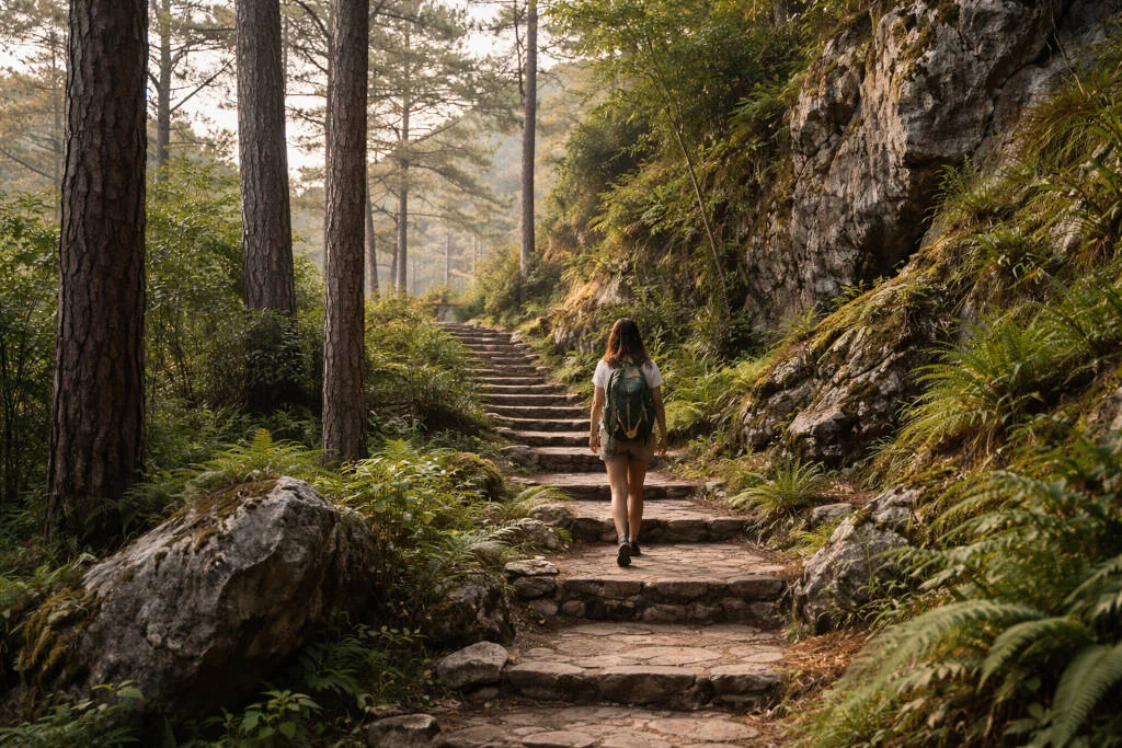 Walking path in Echo Valley Sagada for sagada itinerary 7 days