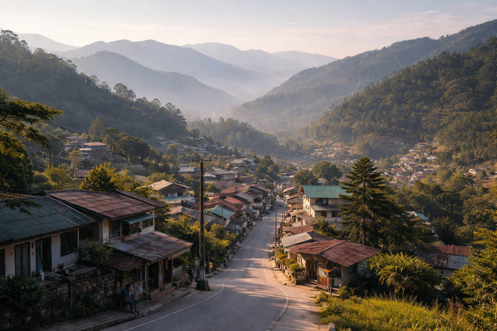 Sagada mountain town overview in quiet morning for sagada itinerary 7 days