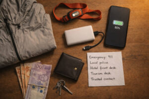 sagada nightlife night out essentials in Sagada with cash headlamp power bank and warm layer