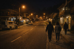 sagada nightlife well lit main road in Sagada for a safer evening walk