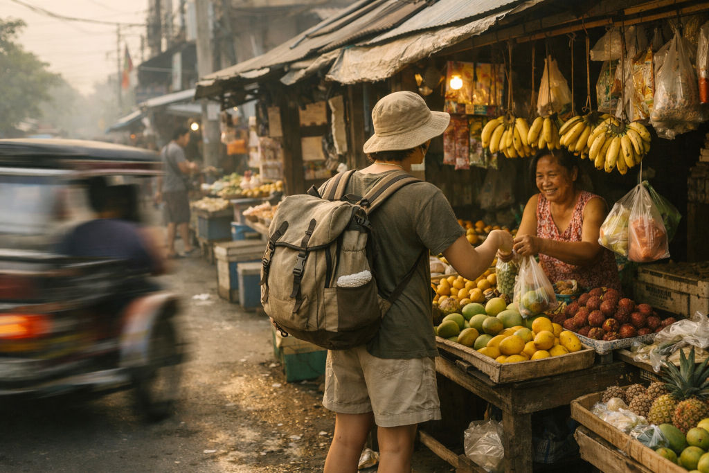 slow travel Philippines morning routine at a local palengke market