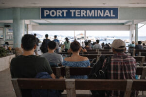 Maya port waiting area for solo travel malapascua planning