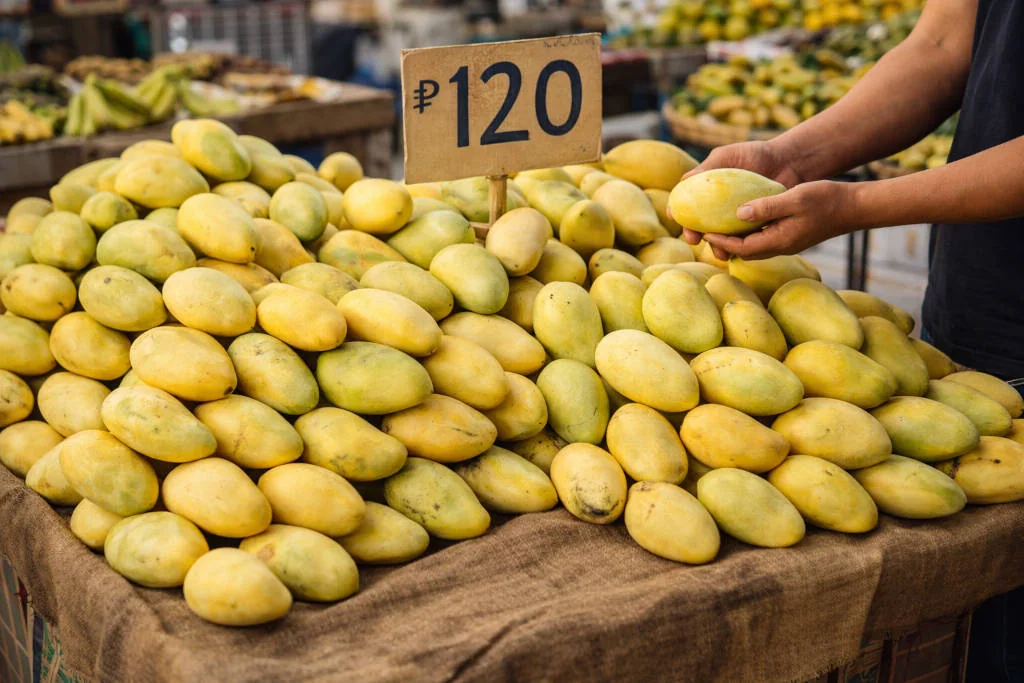 Choosing ripe mangoes based on travel timing for souvenir shopping in Zambales
