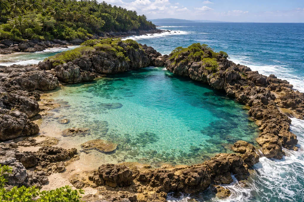 Paguriran Lagoon view showing lagoon shape and surrounding rocks for Best Beaches In Sorsogon planning