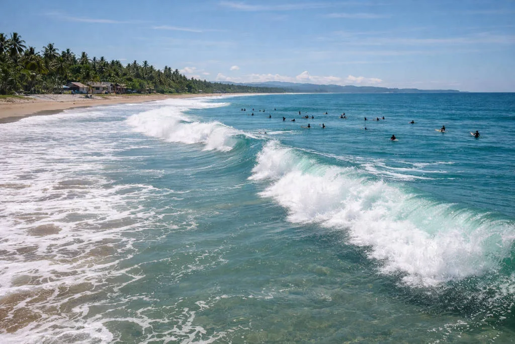 Rizal Beach Gubat surf area with visible wave strength for Best Beaches In Sorsogon
