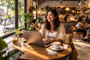 Best Cafes In Davao City Mika Smiling While Working In A Davao City Cafe