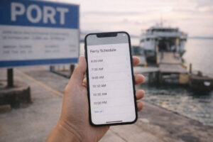 Checking ferry schedule for Benoni and Balingoan before leaving for Cagayan de Oro to Camiguin