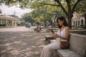 Free Things to Do in Zambales shaded town plaza rest stop in Zambales