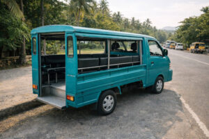 how to get around Camiguin with a Multicab setup for group rides and day tours