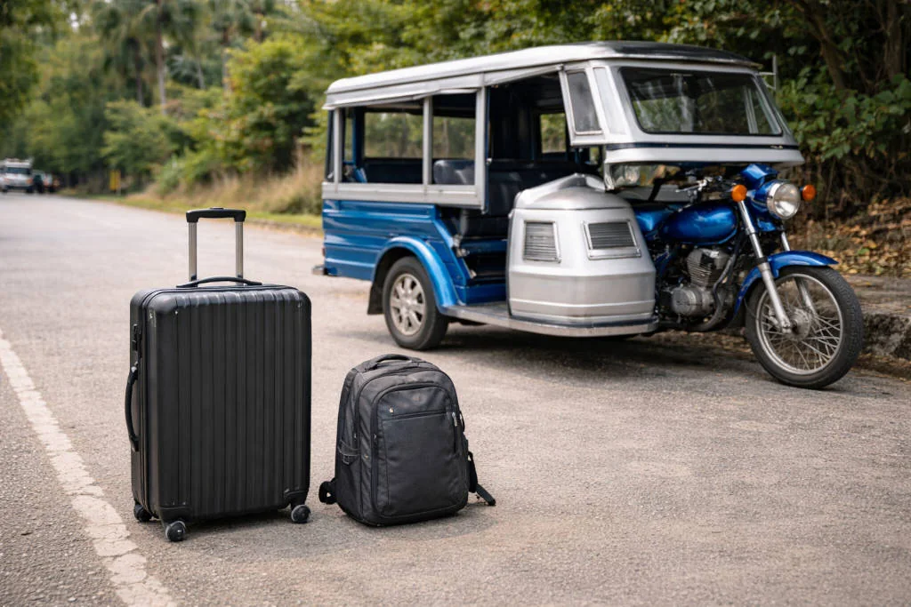 how to get around Camiguin with luggage size reality check for Tricycle rides