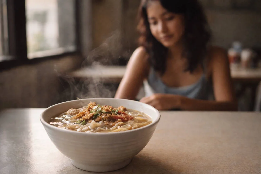 Iloilo City itinerary 3 days meal of La Paz Batchoy classic noodle soup in Iloilo City