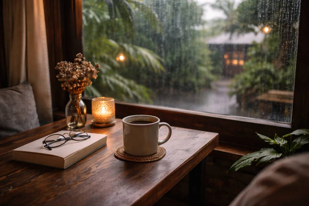 Rain buffer cafe stop in San Juan La Union for La Union Itinerary 7 Days
