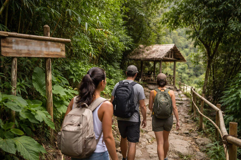 Trail entry to Tangadan Falls La Union for La Union Itinerary 7 Days