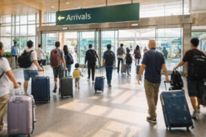 Arrivals exit at Mactan-Cebu International Airport for Manila to Malapascua onward transfers
