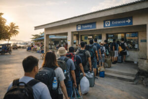 Maya Port passenger terminal entrance and ticketing area for Manila to Malapascua crossing