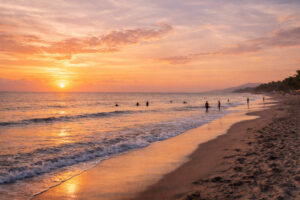 Liwliwa Beach San Felipe Zambales sunset wide shoreline view, Photography Spots In Zambales