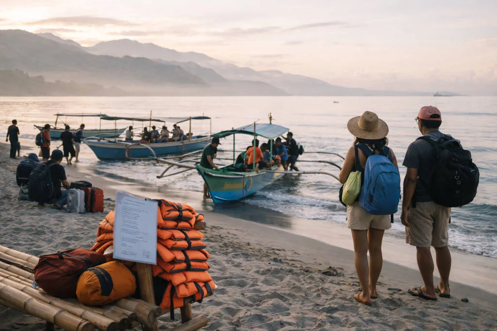 Pundaquit boat departure process for Zambales itinerary 3 days coves route