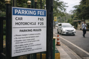 Tagaytay parking fee rules that help prevent scams in Tagaytay by confirming per entry per hour or consumable