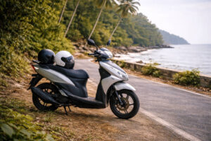 Scooter rental setup for a Siquijor waterfalls and beaches DIY day plan