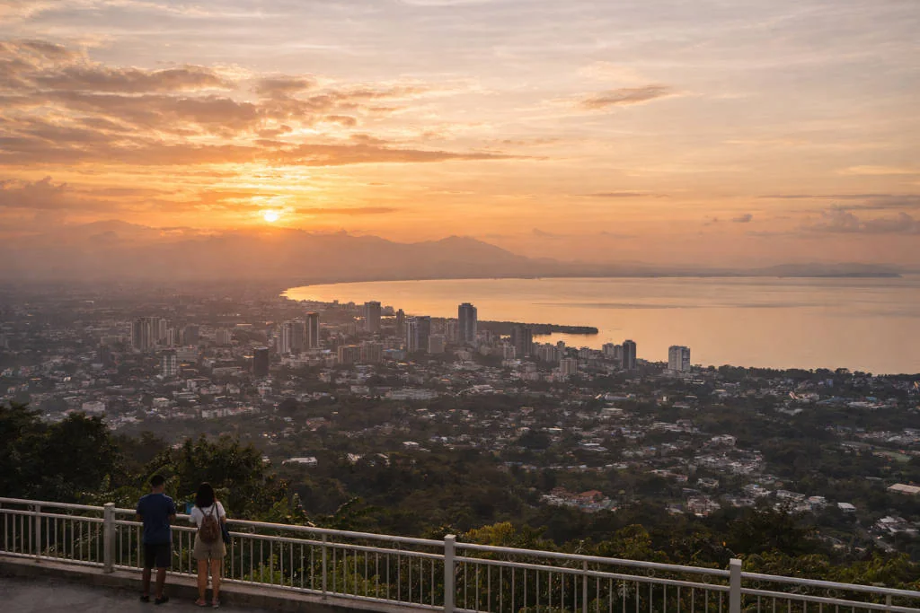 Shrine Hills overlooking Davao City at sunset, sunset spots in Davao City