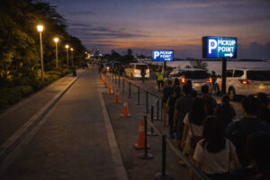 Well-lit pickup point plan for leaving after dark in Davao City, sunset spots in Davao City